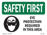 Eye Protection Required In This Area With Symbol