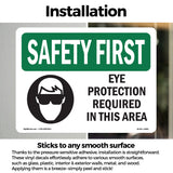 Eye Protection Required In This Area With Symbol