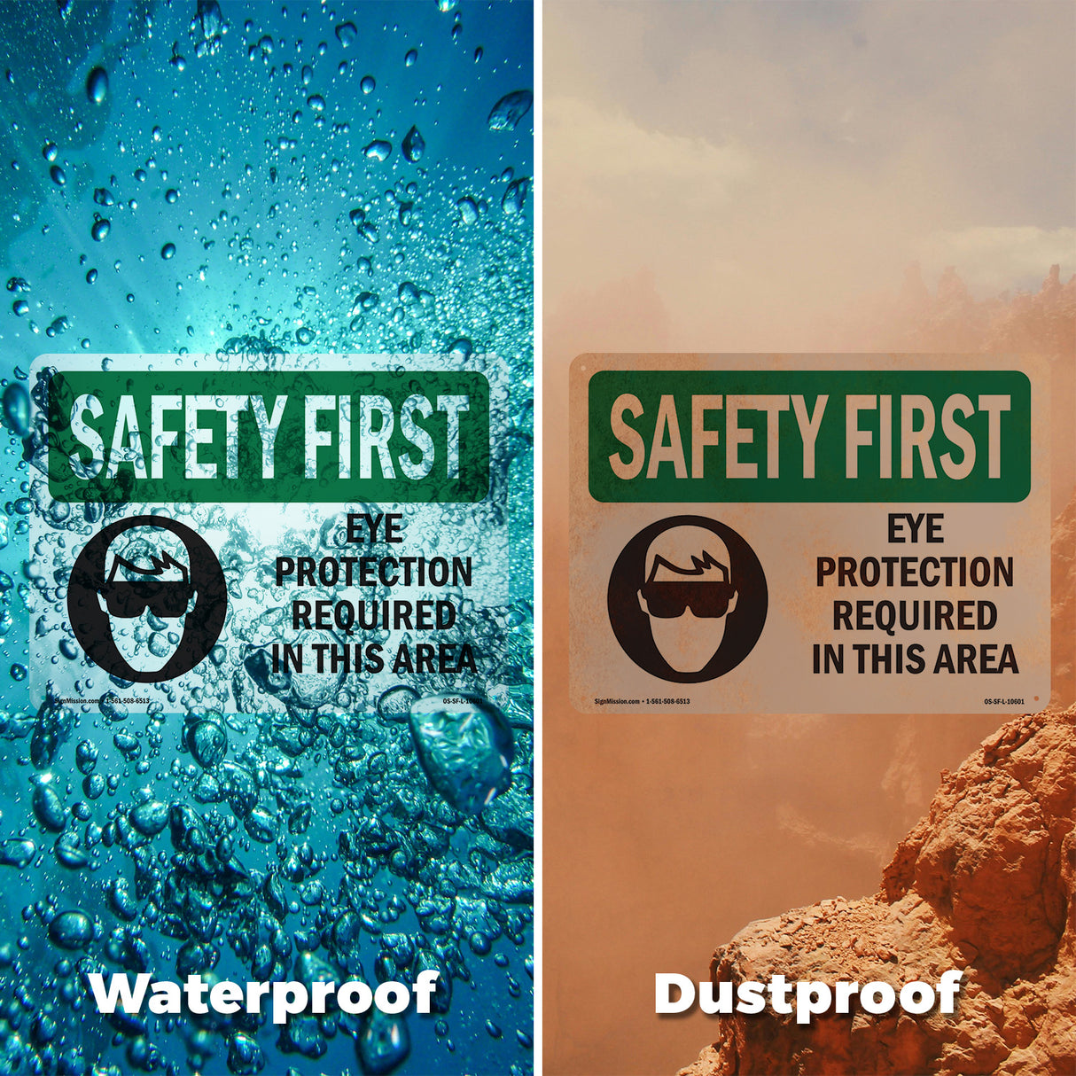 Eye Protection Required In This Area With Symbol