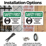 Eye Protection Required When Soldering With Symbol