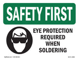 Eye Protection Required When Soldering With Symbol