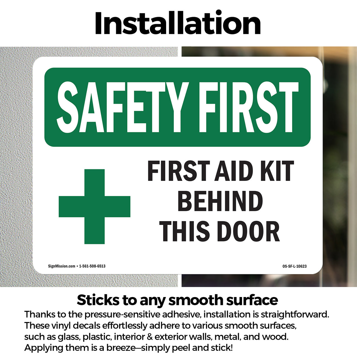 First Aid Kit Behind This Door With Symbol