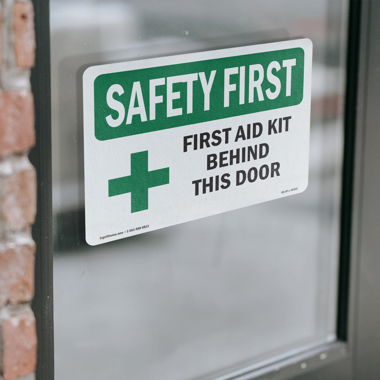 First Aid Kit Behind This Door With Symbol
