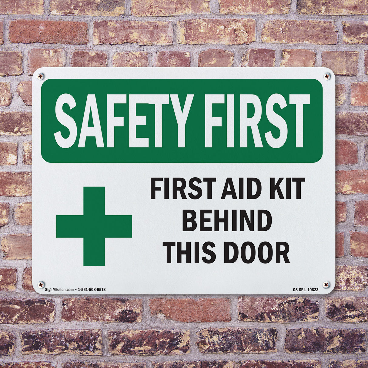 First Aid Kit Behind This Door With Symbol
