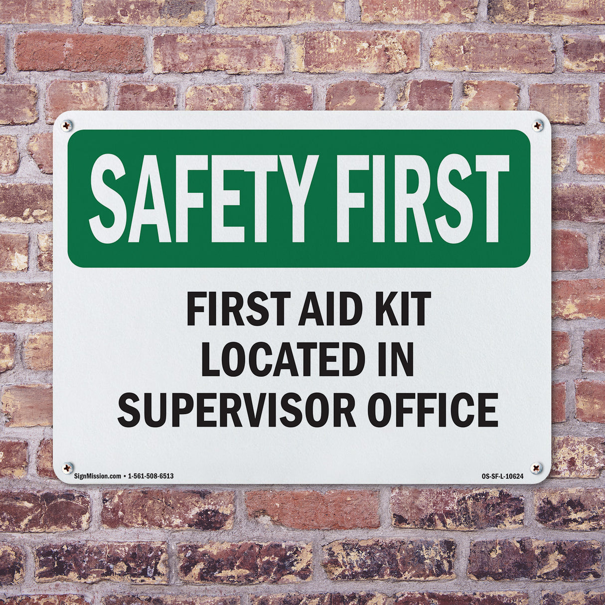 First Aid Kit Located In Supervisor Office