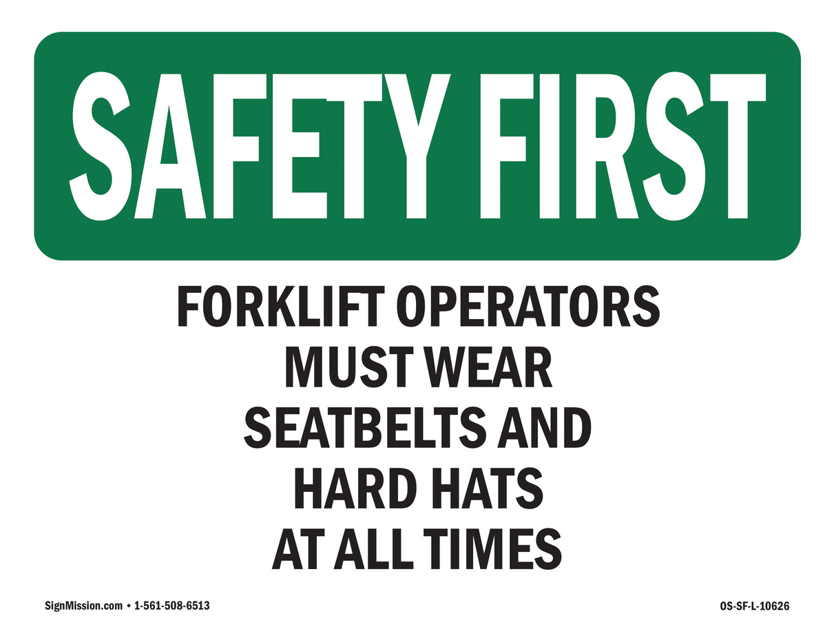 Forklift Operators Must Wear Seatbelts And
