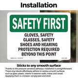 Gloves, Safety Glasses, Safety Shoes And