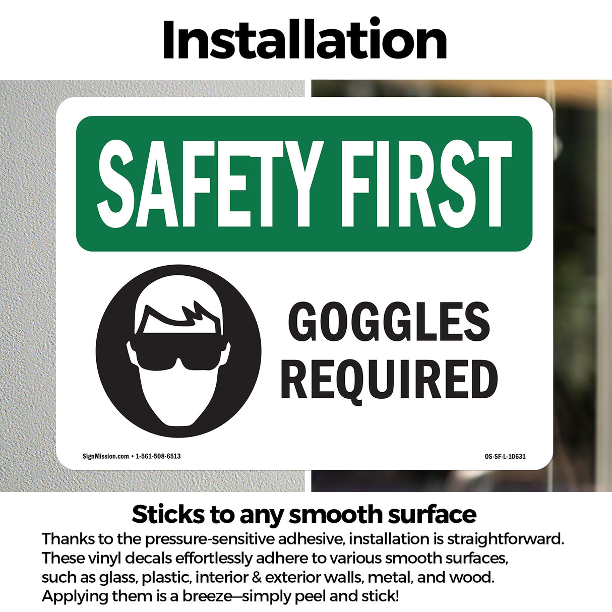 Goggles Required With Symbol