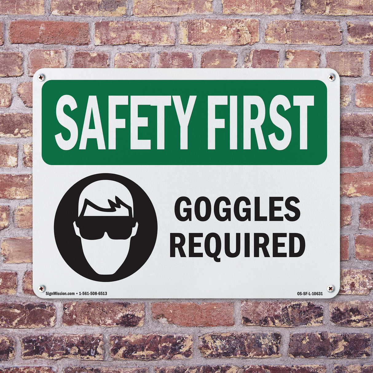 Goggles Required With Symbol