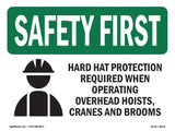 Hard Hat Protection Required With Symbol