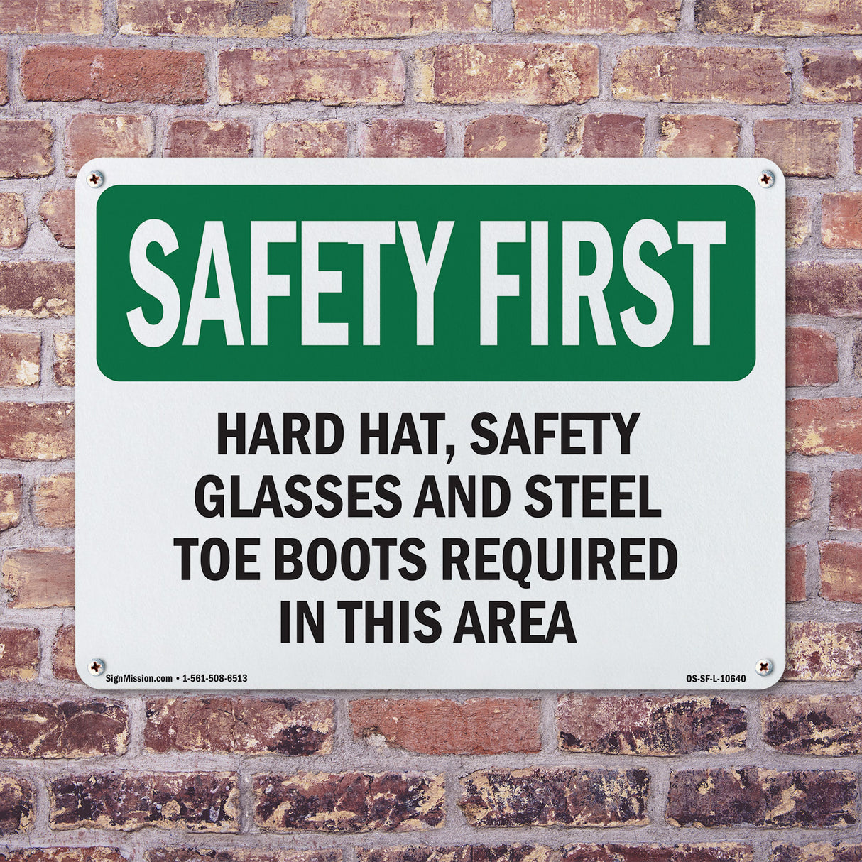 Hard Hat, Safety Glasses And Steel Toe Boots