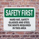 Hard Hat, Safety Glasses And Steel Toe Boots