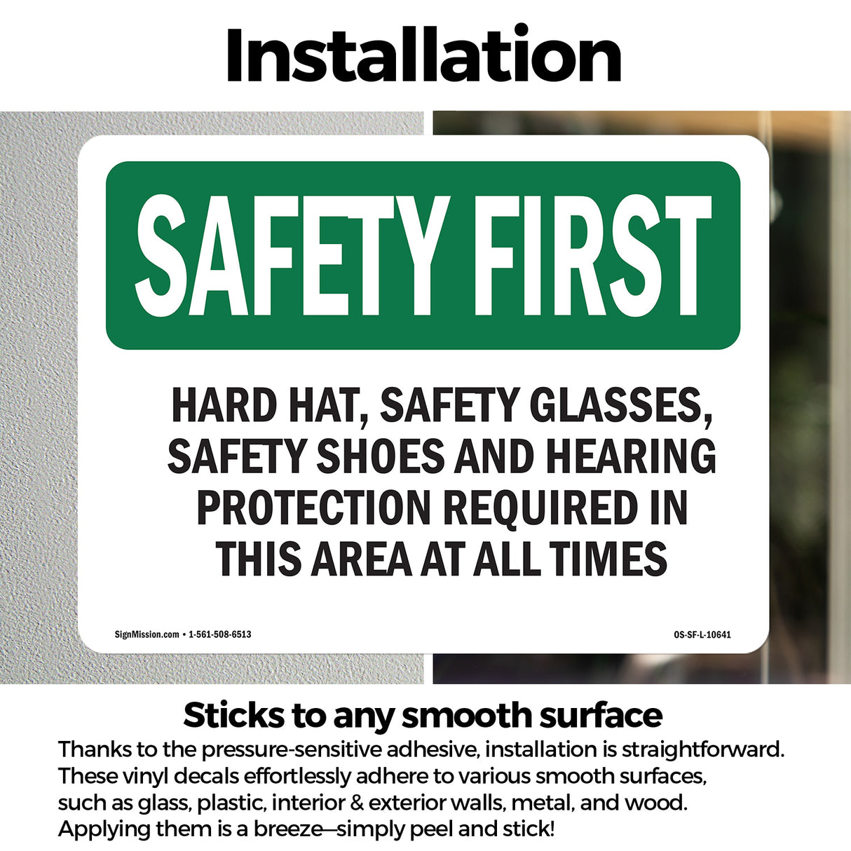 Hard Hat, Safety Glasses, Safety Shoes And