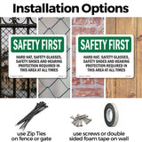 Hard Hat, Safety Glasses, Safety Shoes And