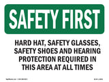 Hard Hat, Safety Glasses, Safety Shoes And