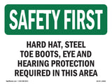 Hard Hat, Steel Toe Boots, Eye And Hearing