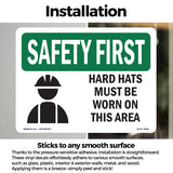 Hard Hats Must Be Worn In This Area With Symbol