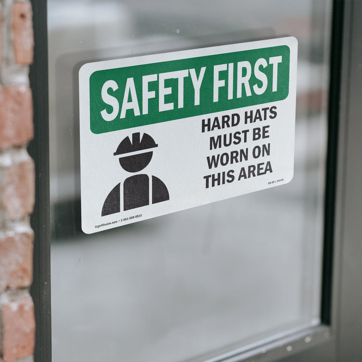 Hard Hats Must Be Worn In This Area With Symbol