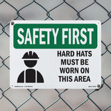 Hard Hats Must Be Worn In This Area With Symbol