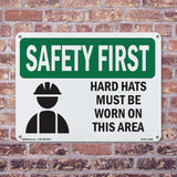 Hard Hats Must Be Worn In This Area With Symbol