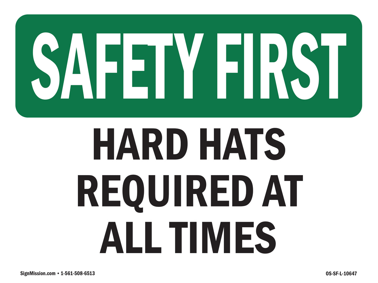 Hard Hats Required At All Times