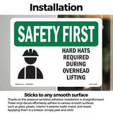 Hard Hats Required During Overhead With Symbol