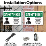 Hard Hats Required During Overhead With Symbol