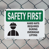 Hard Hats Required During Overhead With Symbol