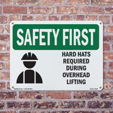 Hard Hats Required During Overhead With Symbol