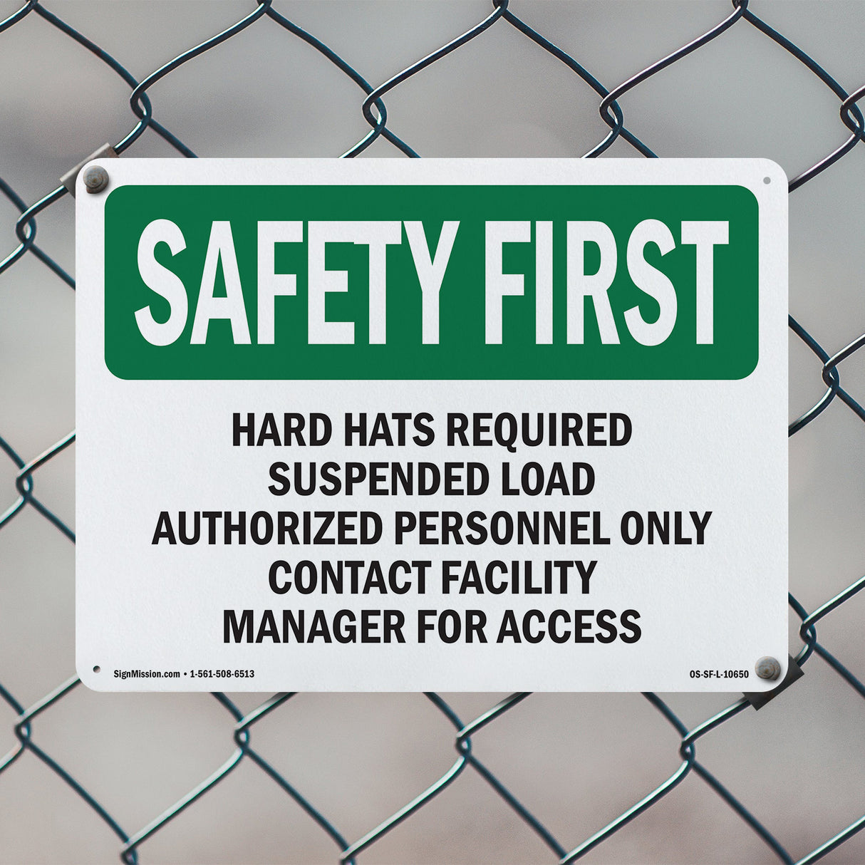 Hard Hats Required Suspended Load Authorized