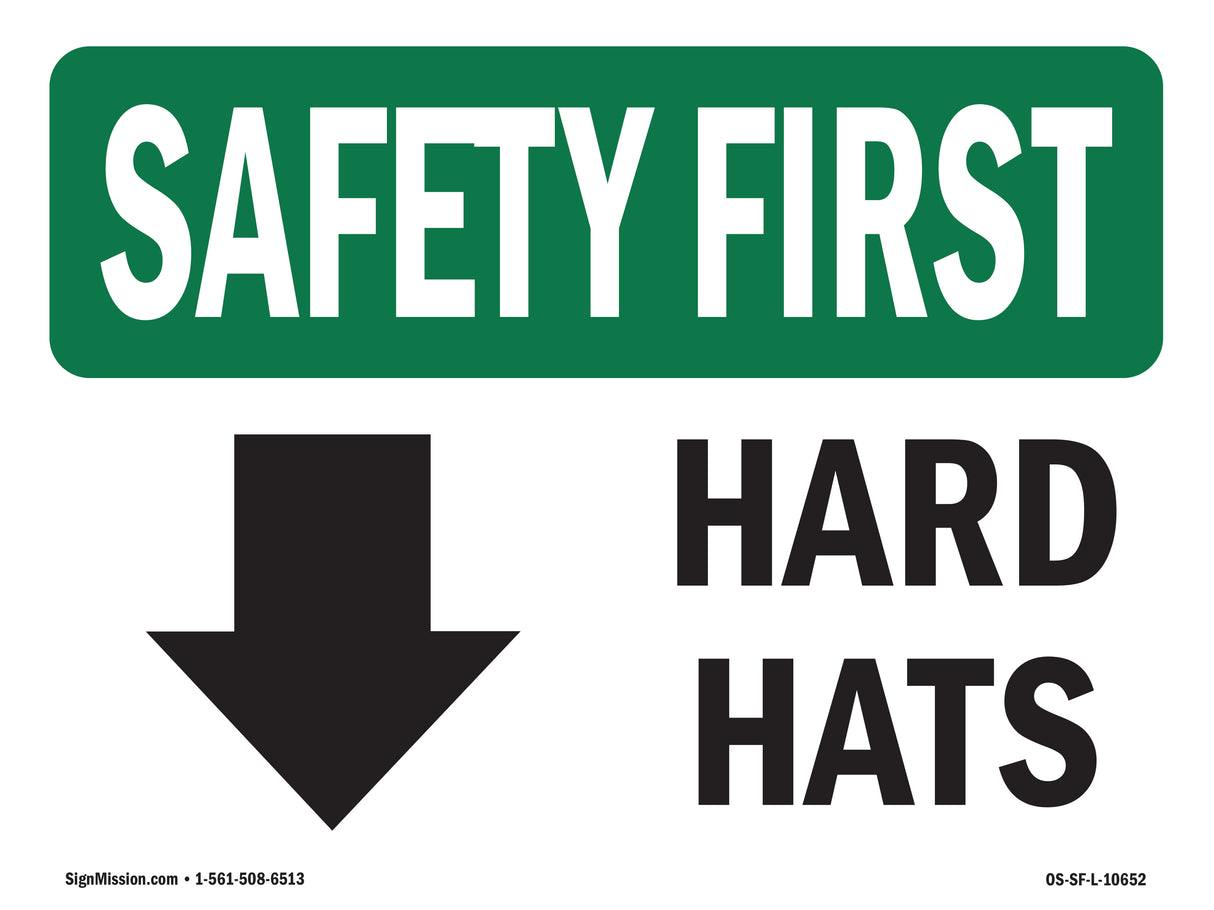 Hard Hats [With Down Arrow] With Symbol