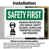 Hearing Protection, Face Shield, With Symbol