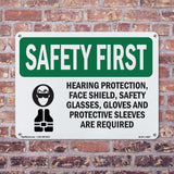 Hearing Protection, Face Shield, With Symbol