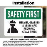 Helmet, Glasses & Vests Are With Symbol