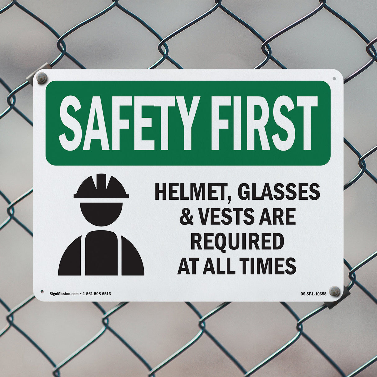 Helmet, Glasses & Vests Are With Symbol