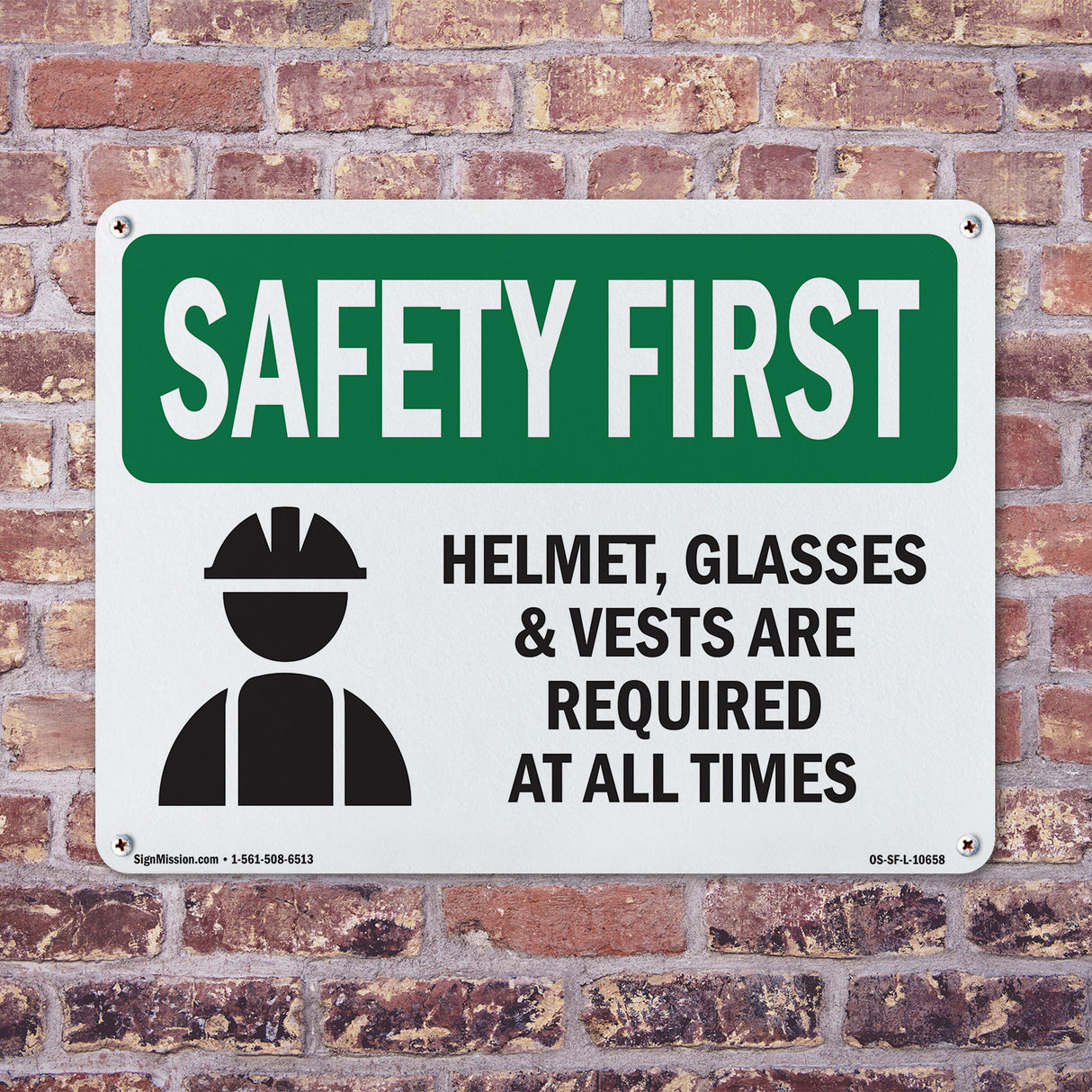 Helmet, Glasses & Vests Are With Symbol