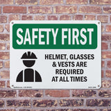 Helmet, Glasses & Vests Are With Symbol
