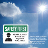 Helmet, Glasses & Vests Are With Symbol