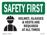 Helmet, Glasses & Vests Are With Symbol