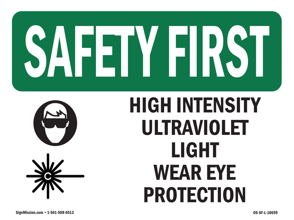 High Intensity Ultraviolet Light With Symbol