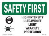 High Intensity Ultraviolet Light With Symbol
