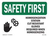 Homogenization Station Cut Resistant With Symbol