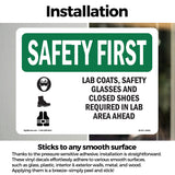 Lab Coats, Safety Glasses And With Symbol