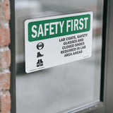 Lab Coats, Safety Glasses And With Symbol