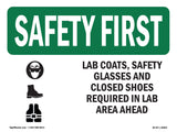 Lab Coats, Safety Glasses And With Symbol