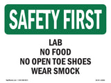 Lab No Food No Open Toe Shoes Wear Smock