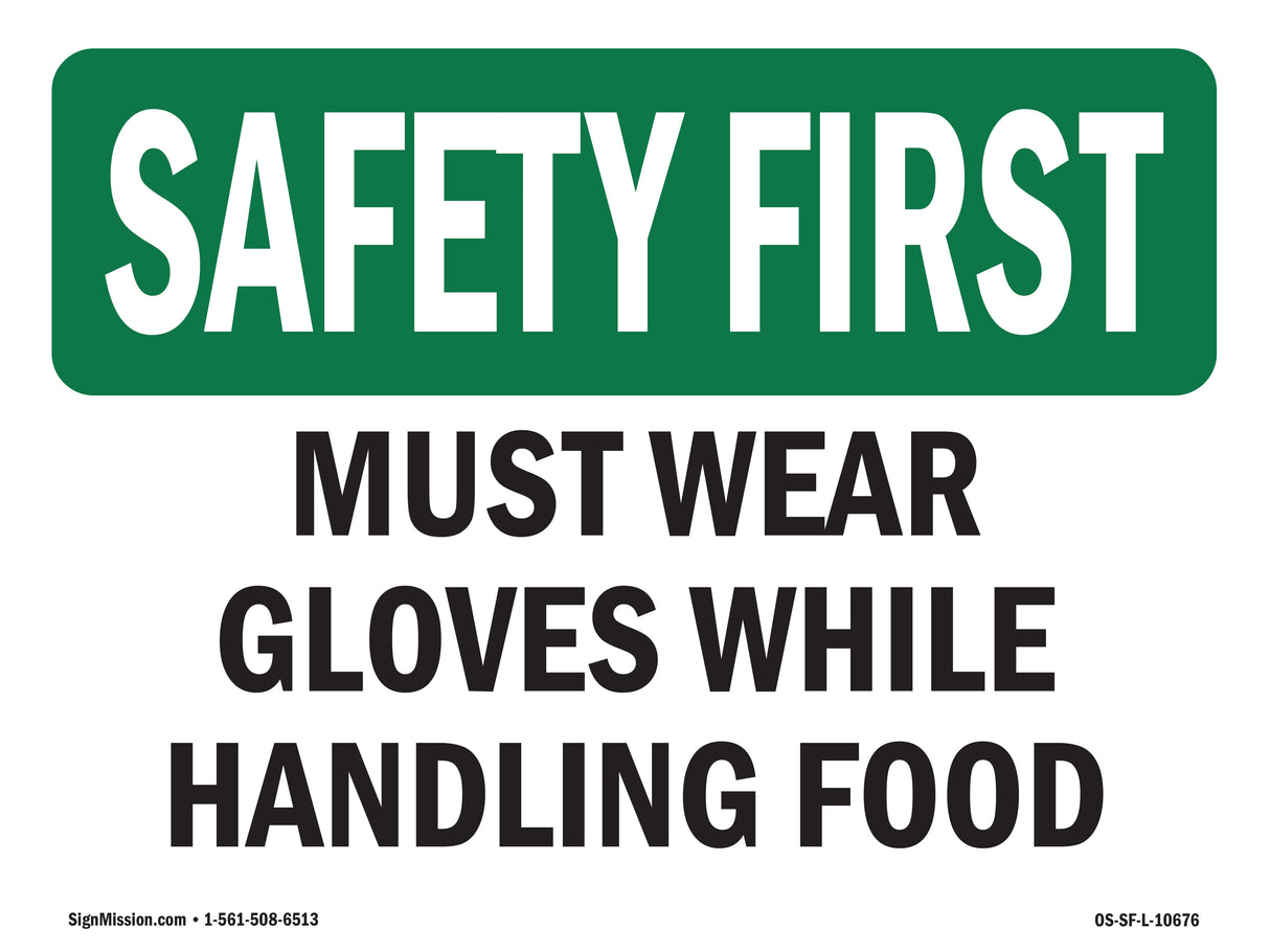 Must Wear Gloves While Handling Food