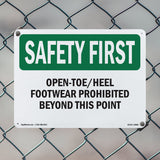 Open-Toe Heel Footwear Prohibited
