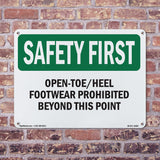 Open-Toe Heel Footwear Prohibited