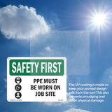 PPE Must Be Worn On Job Site With Symbol